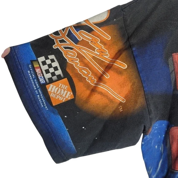 Vintage 90s NASCAR Tony Stewart #20 Built for the Future All Over Print T-Shirt - Picture 5 of 7